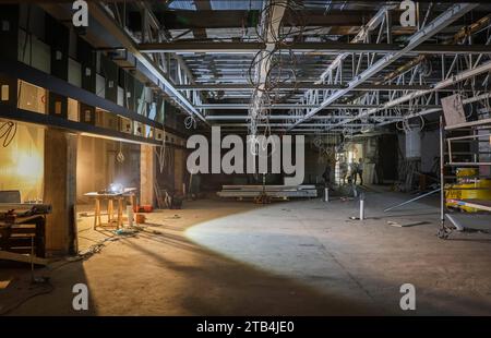 Baustelle Neue Mensa auf der Bergstraße., Honorarfrei für Produkte von Sächsische.de und Sächsischer Zeitung *** cantiere della nuova mensa in Bergstrasse, gratuito per i prodotti di Sächsische de e Sächsische Zeitung credito: Imago/Alamy Live News Foto Stock