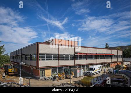 Baustelle Neue Mensa auf der Bergstraße., Honorarfrei für Produkte von Sächsische.de und Sächsischer Zeitung *** cantiere della nuova mensa in Bergstrasse, gratuito per i prodotti di Sächsische de e Sächsische Zeitung credito: Imago/Alamy Live News Foto Stock