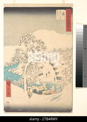 Fujikawa; Sanchu Yamanaka no Sato Miyajiyama 1918 di Utagawa Hiroshige Foto Stock