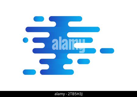 Sfondo geometrico moderno con varie forme arrotondate. Forme astratte con composizione dinamica Illustrazione Vettoriale