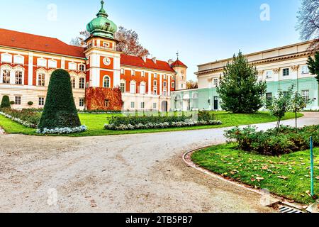 Un frammento del castello di Lubomirski a Lancut è uno dei palazzi e complessi di parchi più belli della Polonia. Foto Stock