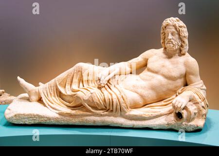 La famosa roma greca copia isolata della scultura ermafrodita Foto Stock