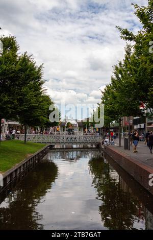 Famosi edifici tradizionali a Zaandam, Nethelands Foto Stock