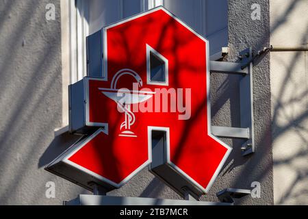 Logo delle farmacie pubbliche in Germania Foto Stock