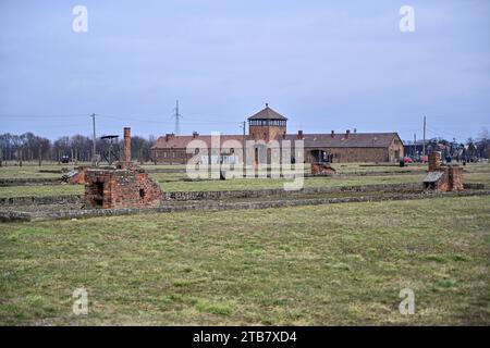 Polonia: Sul territorio delle città di Oswiecim (Auschwitz in tedesco) e Brzezinka (Birkenau), il campo di concentramento di Auschwitz-Birkenau, appartenente Foto Stock