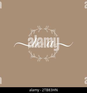 Logo BA di firma iniziale, matrimonio e design di concetto di moda Illustrazione Vettoriale