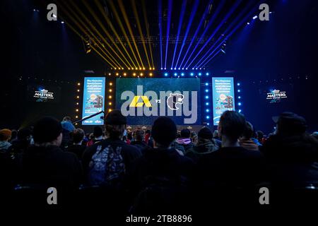 Espoo, Finlandia. 3 dicembre 2023. Vista generale del palco durante Elisa Masters Espoo 2023 - giorno 5 alla Metro Areena il 3 dicembre 2023 a Espoo, Finlandia. (Foto di Gabriel Calvino Alonso/Orange Pictures) credito: Orange Pics BV/Alamy Live News Foto Stock