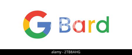 Tecnologia Google Bard ai Chatbot. Bard chatbot di Google. Cerca bot con logo Google. eps10 Illustrazione Vettoriale