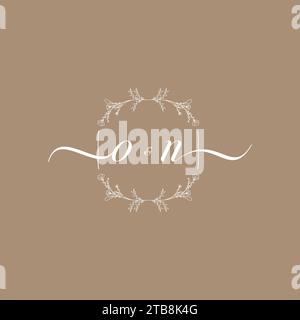 SUL logo della firma iniziale, SUL design del concetto di matrimonio e moda Illustrazione Vettoriale