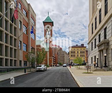 Charles Nichols e Frederick Brown hanno progettato Albany Landmark St Chiesa cattolica romana di Maria, costruita nel 1869 al 10 Lodge Street. Foto Stock