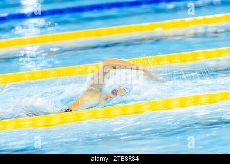 Quadarella Simona d'Italia ai LEN Short Course European Championships 2023 il 5 dicembre 2023 a Otopeni, in Romania Foto Stock