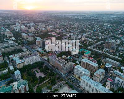 Vista aerea della città di Bishkek in Kirghizistan Foto Stock