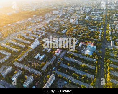 Vista aerea della città di Bishkek in Kirghizistan Foto Stock