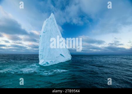 Pinnacolo iceberg nello stretto di Gerlache; Antartide Foto Stock