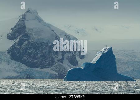 Iceberg nel Mare di Scotia al largo dell'Isola degli Elefanti; Isola degli Elefanti, Antartide Foto Stock