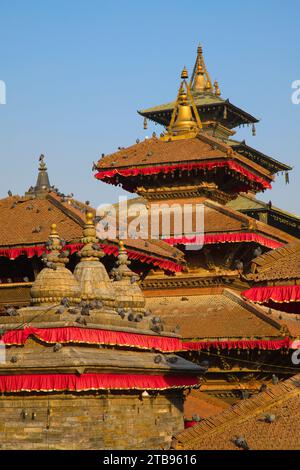 Nepal, Kathmandu, Piazza Durbar, templi, Foto Stock