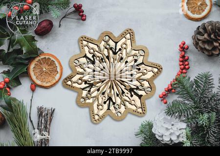 Laser Cut NATIVITY SCENE i file di layout multistrato digitali sono appositamente predisposti per il taglio laser, la fresatrice CNC e altre macchine da taglio. Illustrazione Vettoriale