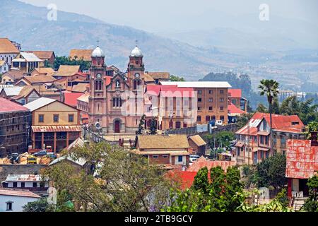 Santo nome di Gesù Cattedrale / Cathédrale du Saint-Nom de Jésus nella città di Fianarantsoa, regione Haute Matsiatra, Highlands centrali, Madagascar Foto Stock