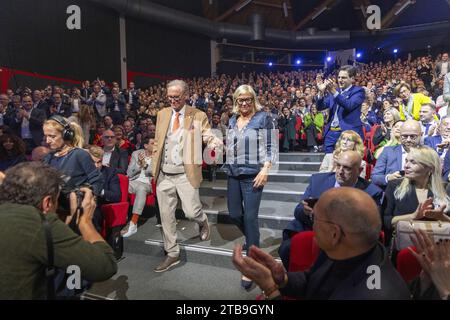 Bruxelles, Belgio. 5 dicembre 2023. L'industriale fiammingo Willy Naessens nella foto durante la cerimonia di premiazione della 29a edizione della "compagnia dell'anno" e della "Scala dell'anno" (fiamminga) per l'anno 2023, martedì 05 dicembre 2023 a Bruxelles. BELGA PHOTO NICOLAS MAETERLINCK Credit: Belga News Agency/Alamy Live News Foto Stock