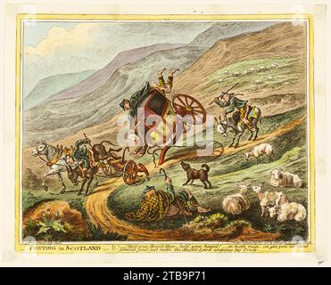 Distacco in Scozia. James Gillray. 1805. Acquaforte colorata a mano e acquatinta su carta. Foto Stock