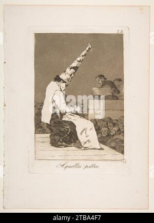 Tavola 23 da "Los Caprichos": Questi macchie di polvere (Aquellos polbos) 1918 di Goya (Francisco de Goya y Lucientes) Foto Stock