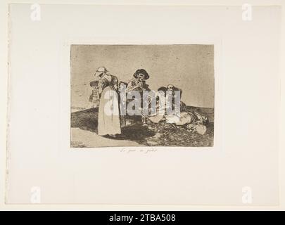 Tavola 55 da "The Disasters of War" (Los Desastres de la Guerra): "The worst is to Beg" (lo peor es pedir) 1922 di Goya (Francisco de Goya y Lucientes) Foto Stock