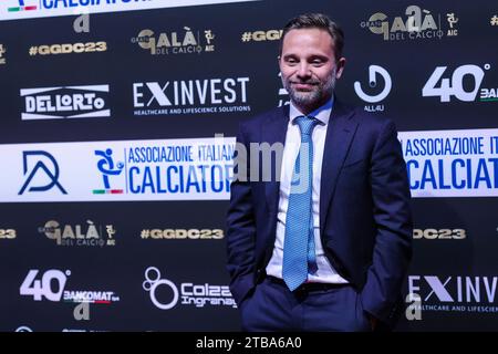 Milano, Italia. 4 dicembre 2023. Giorgio Furlani ad AC Milan partecipa al Gran Gala del calcio 2023 Oscar del calcio Awards AIC al Superstudio Maxi. Credito: SOPA Images Limited/Alamy Live News Foto Stock