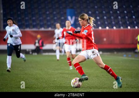 St Polten, Austria. 5 dicembre 2023. CAMPBELL (AUT) alla partita di calcio Austria - Norvegia UEFA Women's Nations League 2023/2024 nella Niederoesterreich-/NV-Arena di St. Poelten. Credito: Andreas Stroh/Alamy Live News Foto Stock