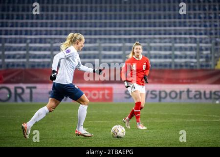 St Polten, Austria. 5 dicembre 2023. CAMPBELL (AUT) alla partita di calcio Austria - Norvegia UEFA Women's Nations League 2023/2024 nella Niederoesterreich-/NV-Arena di St. Poelten. Credito: Andreas Stroh/Alamy Live News Foto Stock