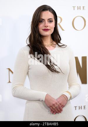 Londra, Regno Unito. 5 dicembre 2023. Meg Bellamy arriva alla celebrazione finale della Crown Season 6, Royal Festival Hall, Londra. Credito: Doug Peters/EMPICS/Alamy Live News Foto Stock