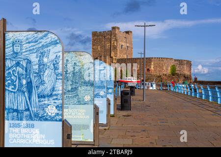 Castello di Carrickfergus, contea di Antrim, Irlanda del Nord, Regno Unito Foto Stock