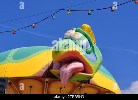 Southend-on-Sea: Giro sulle tartarughe filanti di Archelon al parco divertimenti a tema Adventure Island a Southend-on-Sea, Essex, Inghilterra, Regno Unito Foto Stock