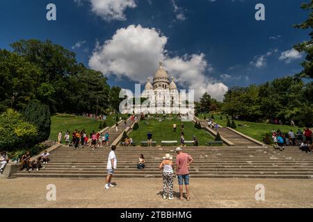 Sacré Coeur a Parigi, famosa chiesa Foto Stock