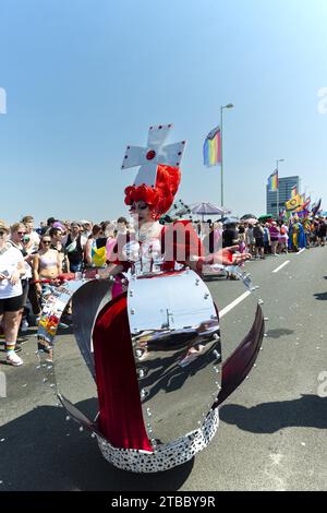 Drag queen, transvestite, Christopher Street Day, Colonia, Renania settentrionale-Vestfalia, Germania, Europa Foto Stock