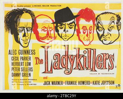 The Ladykillers (Rank, 1955). Con Alec Guinness, Herbert Lom, Peter Sellers, Cecil Parker e Danny Green. Ealing Studios Foto Stock