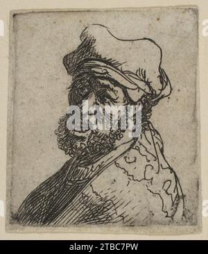 Uomo che piange, tre quarti a sinistra: Busto 1947 di Rembrandt (Rembrandt van Rijn) Foto Stock