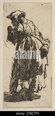 Old Beggar Woman with a Gourd 1941 di Rembrandt (Rembrandt van Rijn) Foto Stock