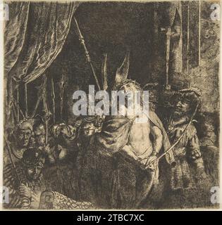 Cristo prima di Pilato: Il grande piatto (copia al contrario del centro) 1969 di Rembrandt (Rembrandt van Rijn) Foto Stock