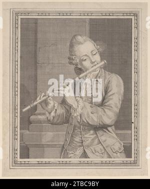 Suonatore di flauto trasversale 1901 di Anonymous, francese, XVIII secolo Foto Stock