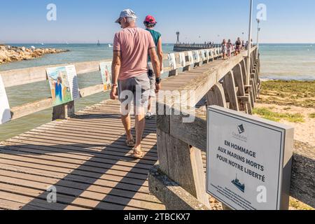 Courseulles-sur-Mer, Calvados, basse-Normandie, Francia Foto Stock