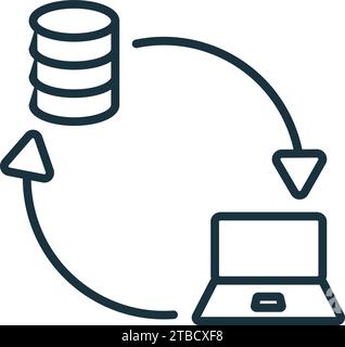 Icona di integrazione API. Semplice firma monocromatica dalla raccolta di sviluppo app. Icona di integrazione API per logo, modelli, web design e infografiche. Illustrazione Vettoriale
