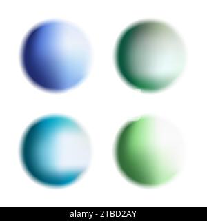 Sfondo del cerchio gradiente. Forma acquerello vettoriale astratta isolata su sfondo trasparente. Modello di fusione di colori vivaci Illustrazione Vettoriale