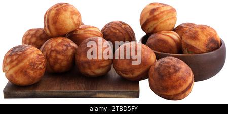 Le famose palle di pancake Dansih o aebleskiver Foto Stock