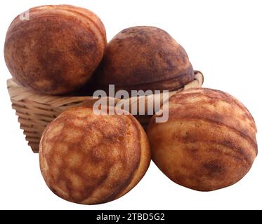 Le famose palle di pancake Dansih o aebleskiver Foto Stock