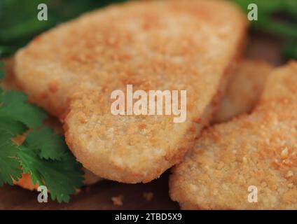 Filetto di pesce croccante di merluzzo dell'Alaska Foto Stock