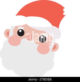 Vettore avatar personaggio di babbo natale colorato Illustrazione Vettoriale