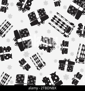 Icone regalo di Natale motivo di sfondo vettore Illustrazione Vettoriale