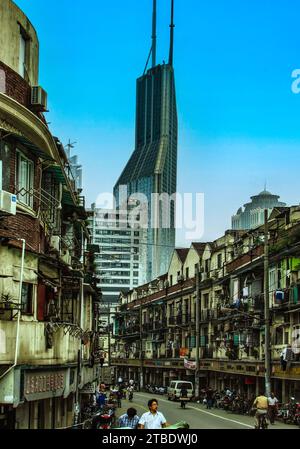 Il Marriott Hotel dall'area di Suzhou Creek della vecchia Shanghai nel 2007 Foto Stock