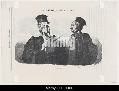 Un rapporto leggermente teso, da "alla corte di giustizia", pubblicato su le Petit Journal pour Rire, 3 marzo 1866 1962 da Honore Daumier Foto Stock