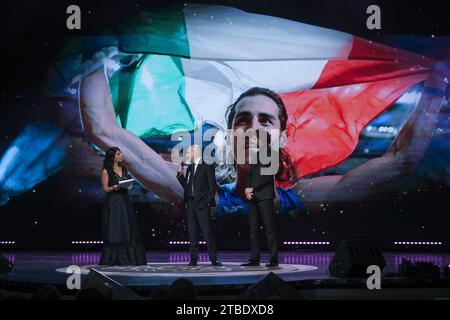 Napoli, Italia. 6 dicembre 2023. Durante la nona edizione dei Gazzetta Sports Awards, la cerimonia di premiazione dedicata alle stelle dello sport, organizzata da la Gazzetta dello Sport a Napoli il 6 dicembre 2023 a bordo della MSC Fantasia. Credito: Agenzia fotografica indipendente/Alamy Live News Foto Stock